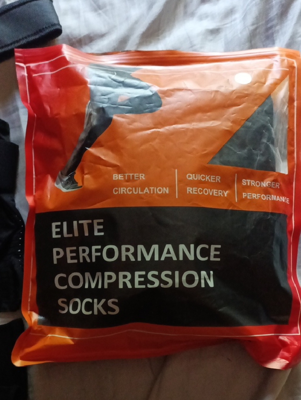 Elite Performance Compression Socks - Black S/M  6 pairs. Knee High